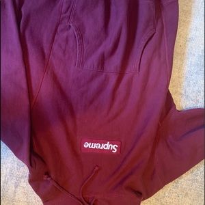Very rare supreme wine red hoodie